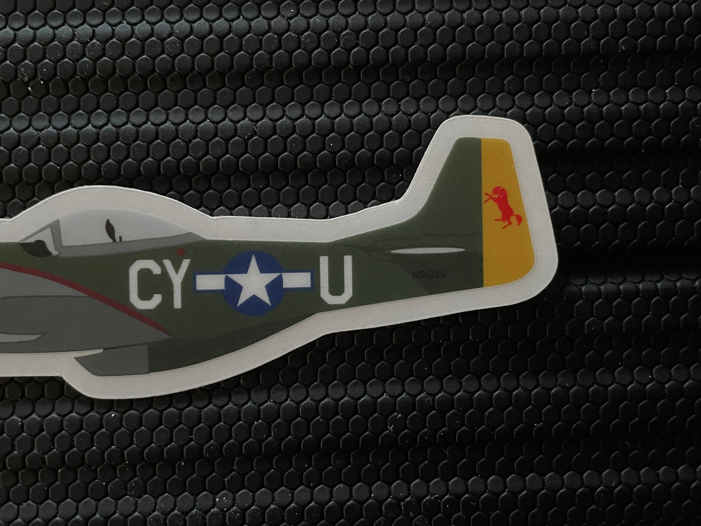 P51 Mustang “Gunfighter” Clear Vinyl Sticker