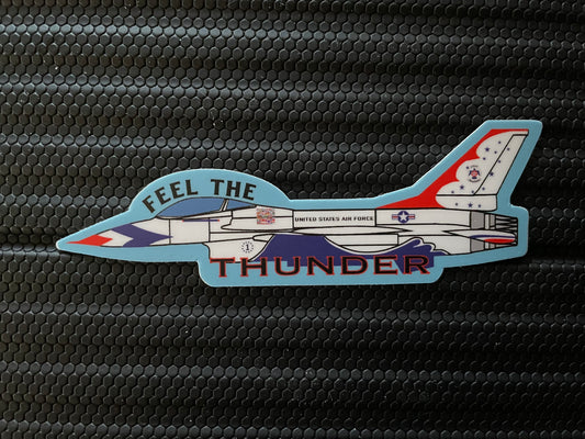 USAF Thunderbirds F-16 “Feel The Thunder” Vinyl Sticker