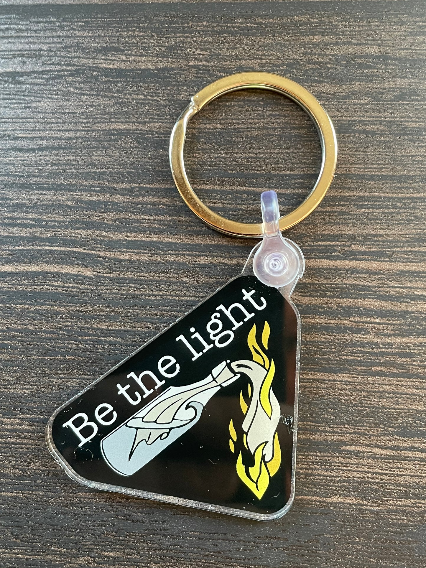 Be The Light Molotov Cocktail Acrylic Keychain
