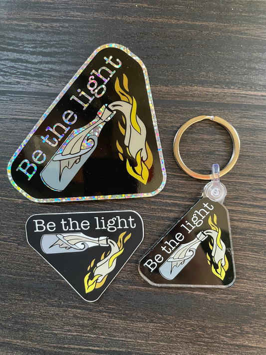 Be The Light Molotov Cocktail Acrylic Keychain