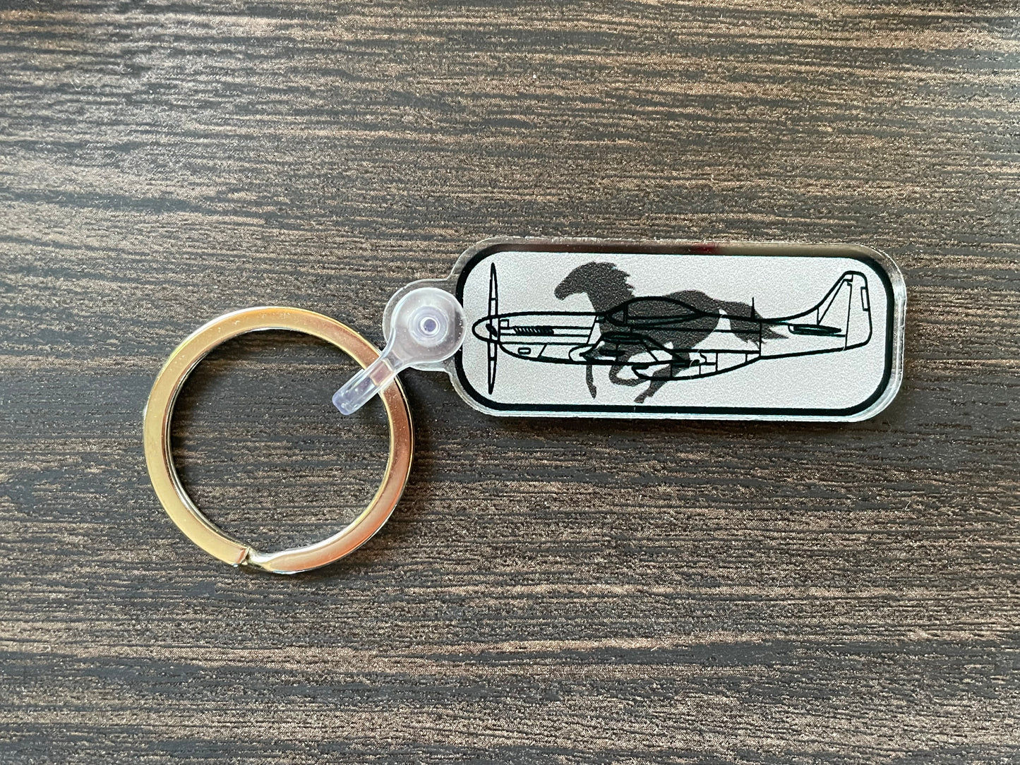 P51 Mustang Acrylic Keychain