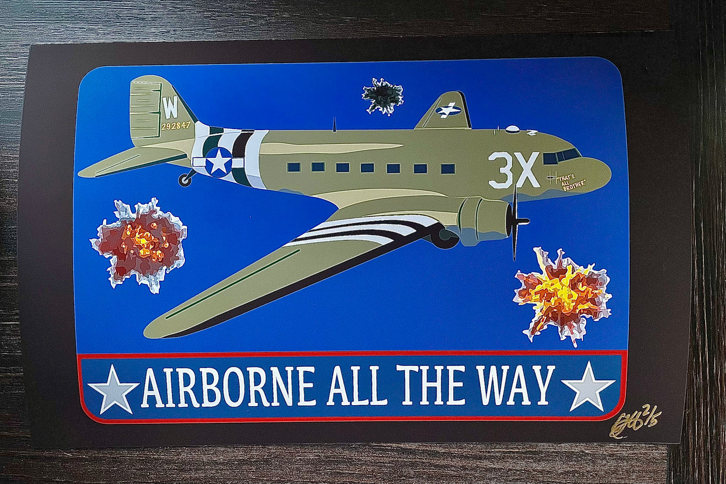 C47 “Airborne All The Way” Limited Edition Matte Print Poster 11x17