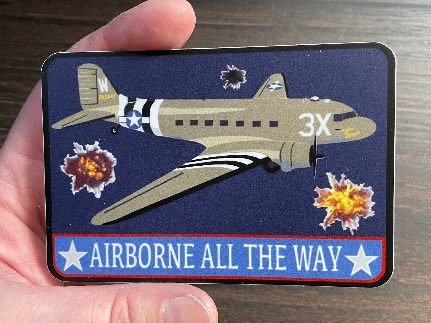 C47 Skytrain “Airborne All The Way” Sticker