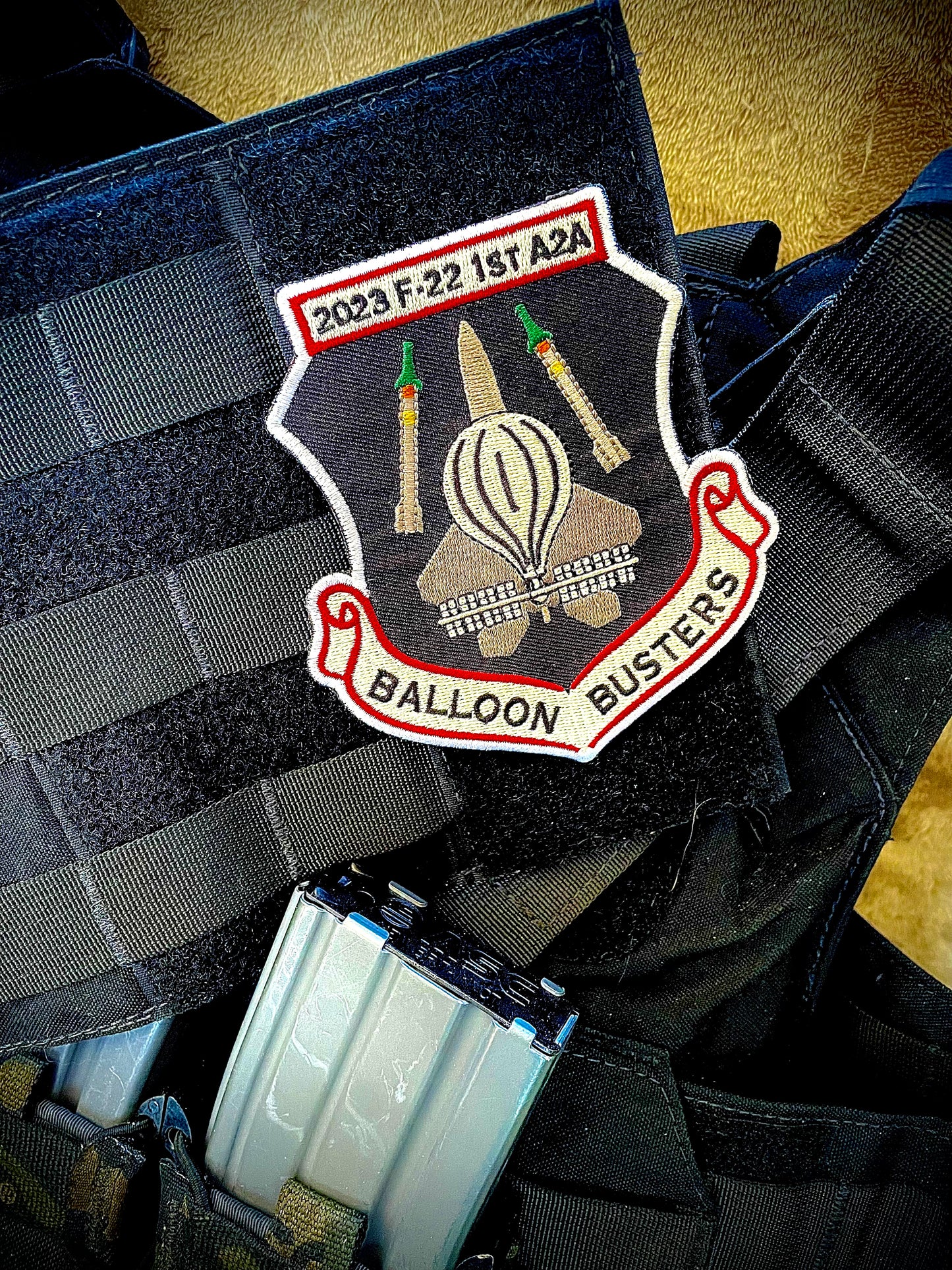 F22 Raptor “Balloon Busters” First Air-To-Air Kill Mission Patch Inspired Patch