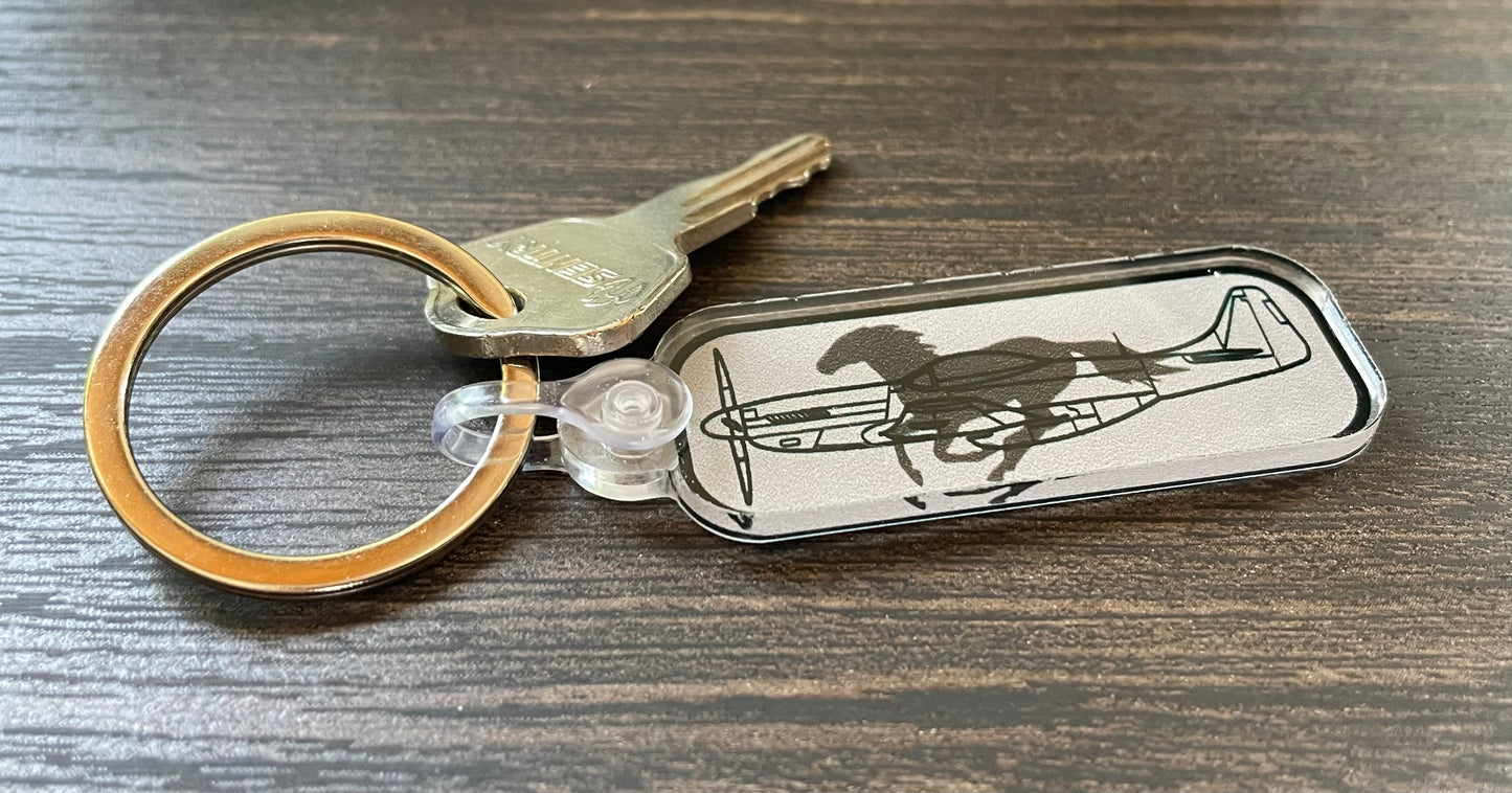 P51 Mustang Acrylic Keychain