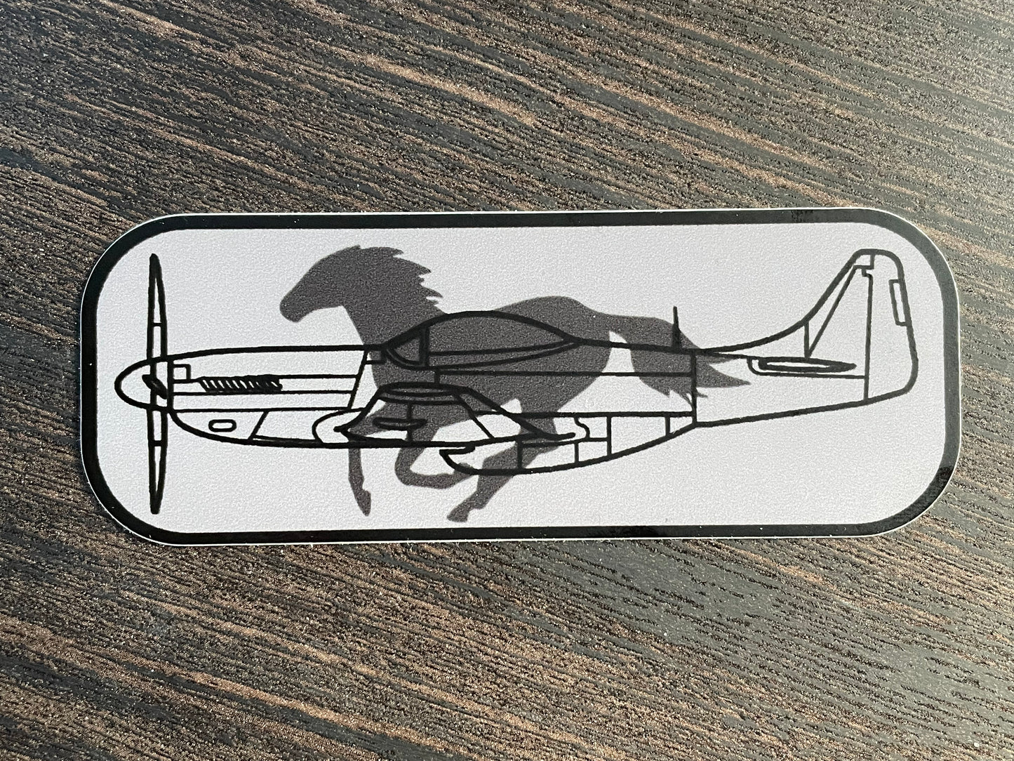 P51 Mustang Wild Horse Sticker